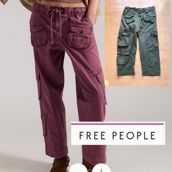 Free People Pants - Free People Tahiti Army Green cargo pant, M, GP1503